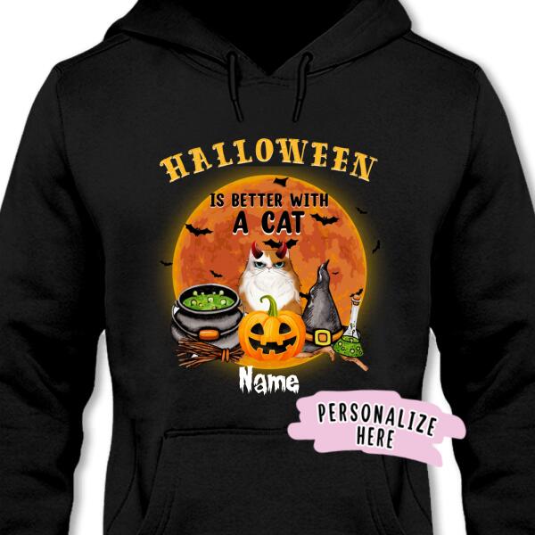 Personalized Halloween Is Better With A Cat Hoodie