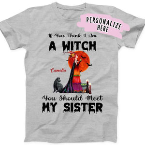 Personalized Halloween You Should Meet My Witch Sister Premium Shirt