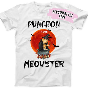 Personalized Halloween Dungeon Meowster Premium Shirt