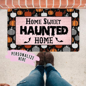 Home Sweet Haunted Home Door Mat, Funny Halloween Doormat, Halloween Gift, Halloween Decor Funny Door Mat, Home Doormat, Halloween Welcome Mat
