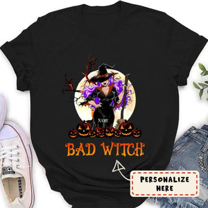 Personalized Halloween Bad Witch Premium Shirt
