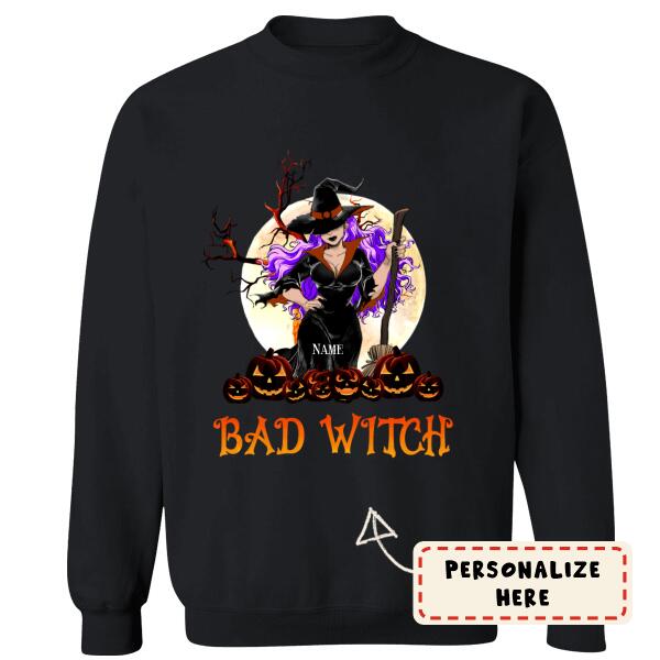 Personalized Halloween Bad Witch Sweatshirt