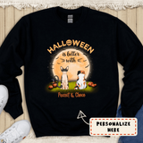 Personalized Halloween is Better With Cats Sweatshirt, Custom Up To 3 Cats