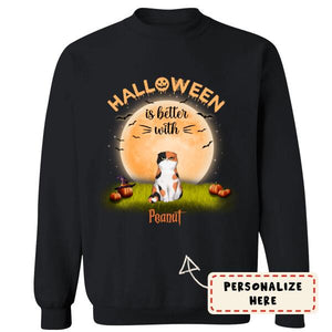 Personalized Halloween is Better With Cats Sweatshirt, Custom Up To 3 Cats