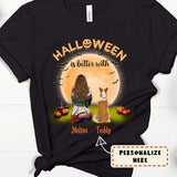 Personalized Halloween is Better With Dogs Premium Shirt, Custom Up To 3 Dogs