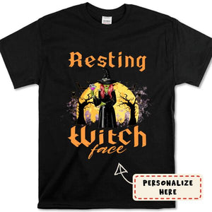 Personalized Halloween Resting Witch Face Premium Shirt