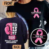 Personalized Team She Fight is My Fight Breast Cancer Awareness Month Sweatshirt