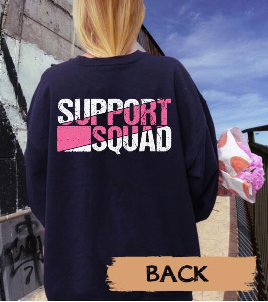 Personalized Support Squad Breast Cancer Awareness Month Sweatshirt