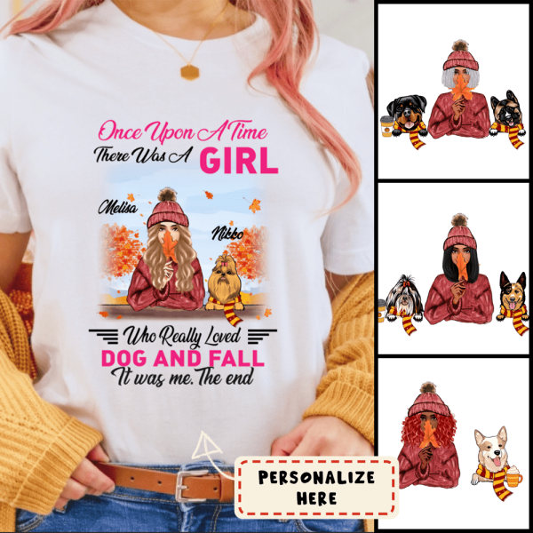 Personalized Dog Mom Fall Premium Shirt, Gift For Dog Lovers