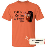 Personalized Halloween Cold Brew Coffins Witch Premium Shirt