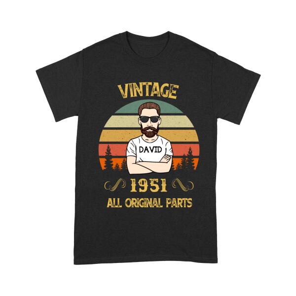 Personalized Vintage Birthday Gift T-Shirt, 70th Birthday Gift For Men T-Shirt, 70th Birthday Gift For Him