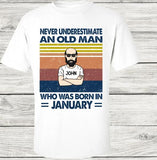 Personalized Birthday Gifts For Men T-Shirt, January Birthday Gift For Men, January Birthday Shirt For Him