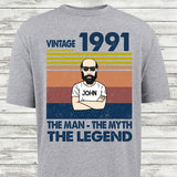 Personalized Retro Birthday Gift For Men T-Shirt, 30th Birthday Gift For Men Shirt, 30th Birthday Gift For Him