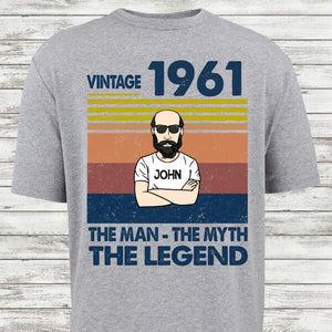Personalized Retro Birthday Gift For Men T-Shirt, 60th Birthday Gift For Men Shirt, 60th Birthday Gift For Him