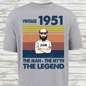 Personalized Retro Birthday Gift For Men T-Shirt, 70th Birthday Gift For Men Shirt, 70th Birthday Gift For Him