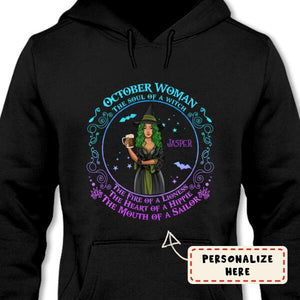 Personalized Witchy Birthday Gift Hoodie, October Birthday Hoodie, October Birthday Gift