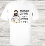 Personalized Birthday Gifts T-Shirt, 50th Birthday Gift Ideas For Men, 50th Birthday Tees
