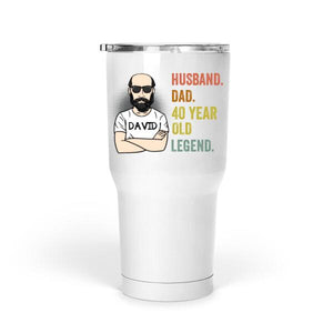 Personalized 40th Birthday Gift For Men, Husband Dad 40 Year Old Legend Large Tumbler , 40th Birthday Tumber for Him, 40 Birthday Dad Gift, Husband 40 Bday Tumbler