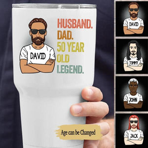 Personalized 50th Birthday Gift For Men, Husband Dad 50 Year Old Legend Large Tumbler , 50th Birthday Tumber for Him, 50 Birthday Dad Gift, Husband 50 Bday Tumbler