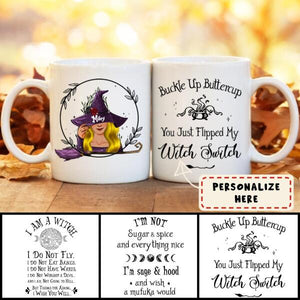 Personalized Witch Halloween Quote Coffee Mug