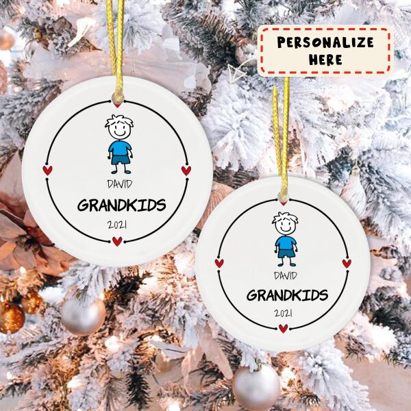 Grandchildren Ornament, Personalized Grandkids Ornament, Family Ornament, Custom Grandkids Ornament, Gift for Grandparents