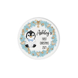 Personalized Baby's First Christmas Ornament, Baby Penguin 1st Christmas