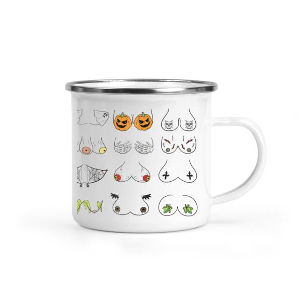 Halloween Mug, Boob Mug, Halloween Gift, Pumpkin Mug, Spooky Mug, Halloween Bachelorette