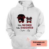 Personalized Name Like Mom Like Daughter Christmas Hoodie, Gift For Mom, Gift For Daughter