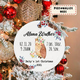 Personalized Baby's First Christmas Ceramic Ornament