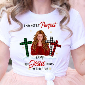 Personalized Girl I May Not Be Perfect Christmas Shirt