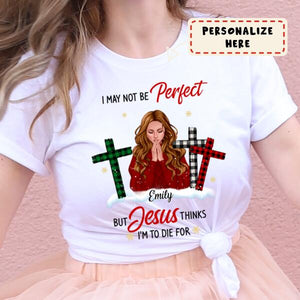 Personalized Girl I May Not Be Perfect Christmas Shirt