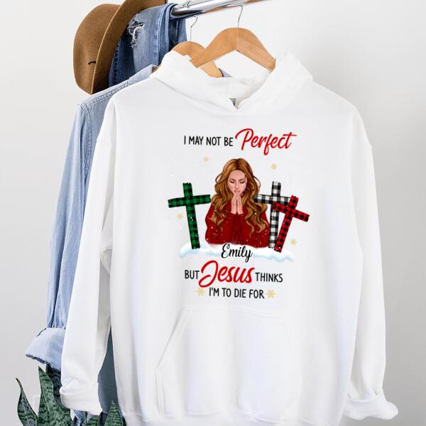 Personalized Girl I May Not Be Perfect Christmas Hoodie