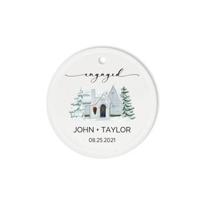 Personalized Engagement Announcement Couples Gift Ornament, Engagement Gift Ornament, Gift For Her , Gift For Him