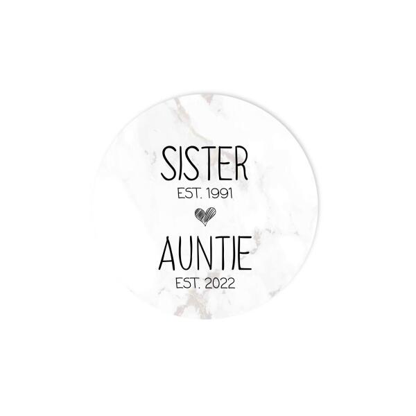 Personalized Sister Auntie Est Ornament, Pregnancy Announcement, Future Aunt Gifts, Christmas Gift