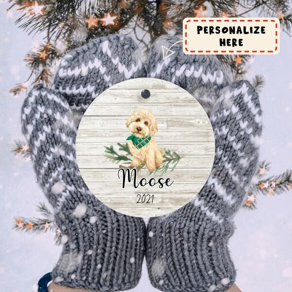 Personalized Goldendoodle Dog Memorial Ceramic Ornament Gift, Loss Dog Gift, Dog Sympathy Gifts, Pet Remembrance Gifts, Pet Bereavement Gifts, Christmas Gift