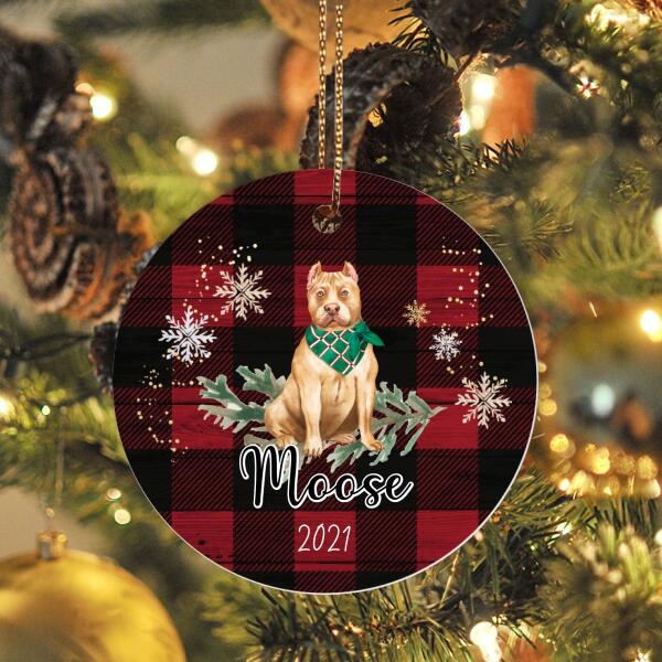 Personalized Pitbull Dog Memorial Ceramic Ornament Gift, Loss Dog Gift, Dog Sympathy Gifts, Pet Remembrance Gifts, Pet Bereavement Gifts, Christmas Gift