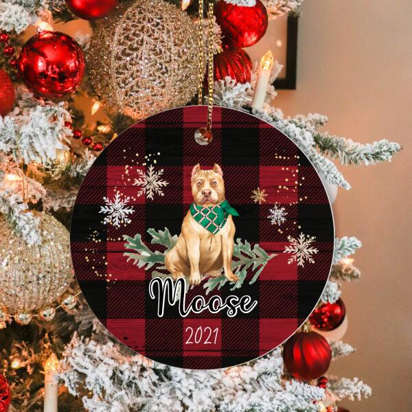 Personalized Pitbull Dog Memorial Ceramic Ornament Gift, Loss Dog Gift, Dog Sympathy Gifts, Pet Remembrance Gifts, Pet Bereavement Gifts, Christmas Gift