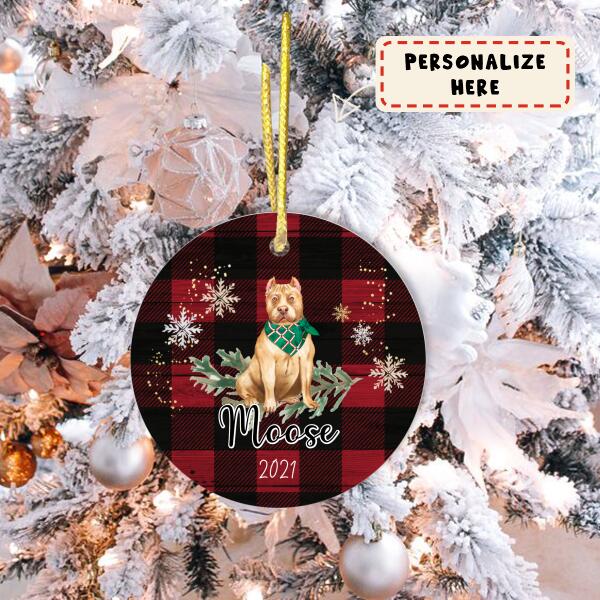 Personalized Pitbull Dog Memorial Ceramic Ornament Gift, Loss Dog Gift, Dog Sympathy Gifts, Pet Remembrance Gifts, Pet Bereavement Gifts, Christmas Gift