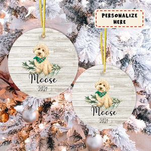 Personalized Goldendoodle Dog Memorial Ceramic Ornament Gift, Loss Dog Gift, Dog Sympathy Gifts, Pet Remembrance Gifts, Pet Bereavement Gifts, Christmas Gift