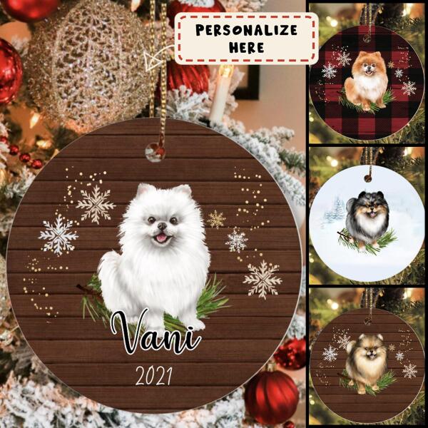 Personalized Pomeranian Dog Memorial Ceramic Ornament Gift, Loss Dog Gift, Dog Sympathy Gifts, Pet Remembrance Gifts, Pet Bereavement Gifts, Christmas Gift