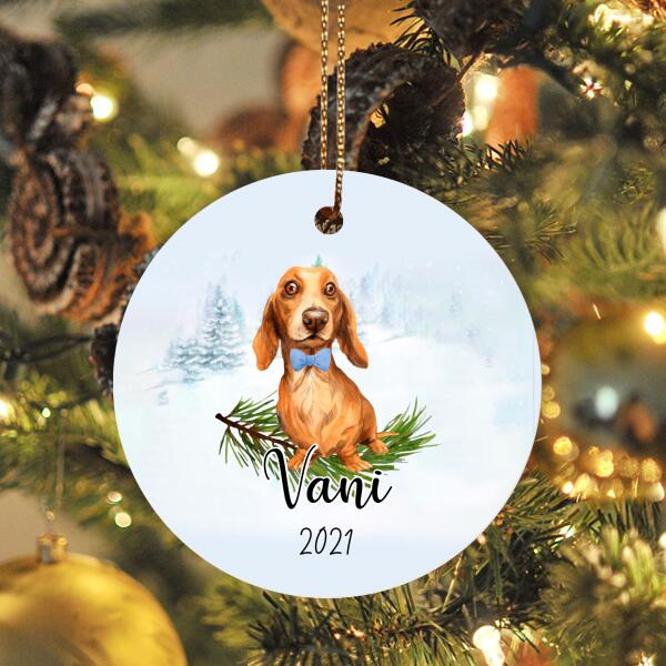 Personalized Dachshunds Dog Memorial Ceramic Ornament Gift, Loss Dog Gift, Dog Sympathy Gifts, Pet Remembrance Gifts, Pet Bereavement Gifts, Christmas Gift