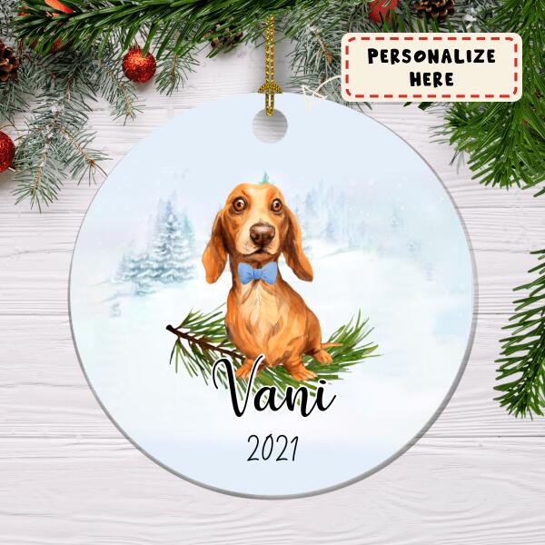 Personalized Dachshunds Dog Memorial Ceramic Ornament Gift, Loss Dog Gift, Dog Sympathy Gifts, Pet Remembrance Gifts, Pet Bereavement Gifts, Christmas Gift