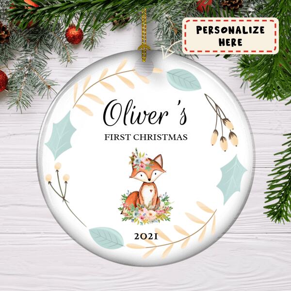 Personalized Baby's First Christmas Ornament, New Baby Gift Ornament