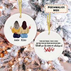 Personalized Best Friends Christmas Ornament, Friend Forever Long Distance Ornament, Gift For Friends