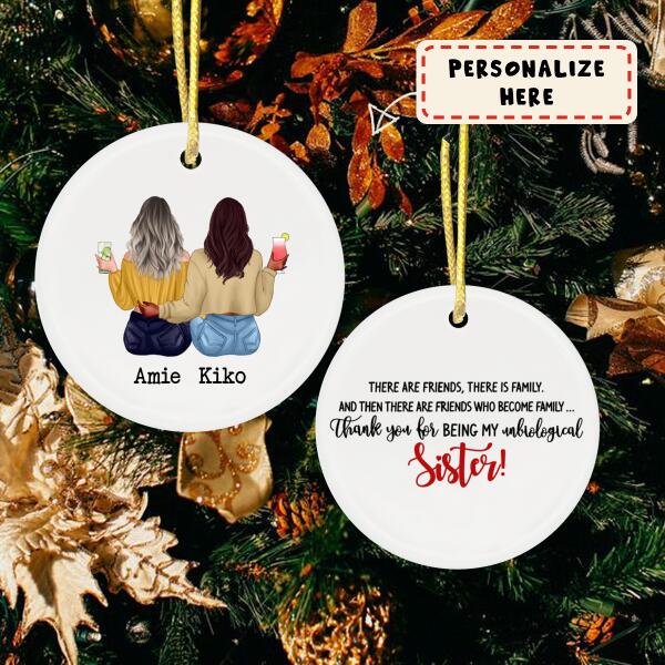 Personalized Best Friends Christmas Ornament, Friend Forever Long Distance Ornament, Gift For Friends