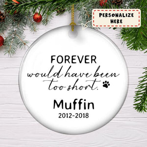 Personalized Ornament Memorial Gift For Loss Of Dog, Pet Sympathy Gifts, Pet Remembrance Gift, Gift For Dog Lovers