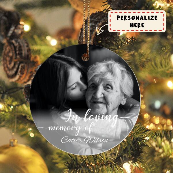 Personalized Memorial Gifts For Loss of Mother Ceramic Ornament, Loss of Grandmother,Wife, Sympathy Gifts Ornament