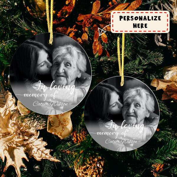 Personalized Memorial Gifts For Loss of Mother Ceramic Ornament, Loss of Grandmother,Wife, Sympathy Gifts Ornament