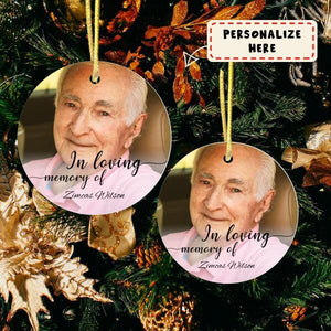 Personalized Memorial Gifts For Loss of Dad Ceramic Ornament, Loss of Husband, Sympathy Gifts Ornament