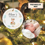 Personalized Baby's First Christmas Ornament, New Baby Gift Ornament